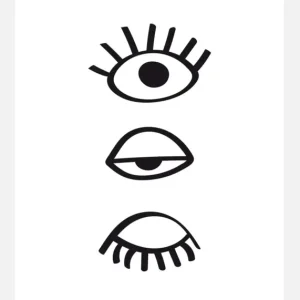 Achetez Aujourd’hui Three Eyes Line Canvasprint (30x40 cm)