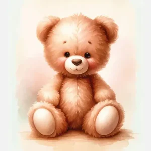 Authentique Teddy Bear Canvasprint (30x40 cm)