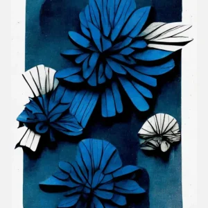 Blue Blossoms Canvasprint (30x40 cm) Satisfait Ou Remboursé