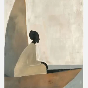 Woman On Boat Canvasprint (30x40 cm) Quantité Limitée