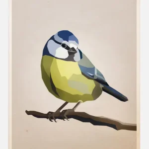 Blue Tit Canvasprint (30x40 cm) Satisfait Ou Remboursé