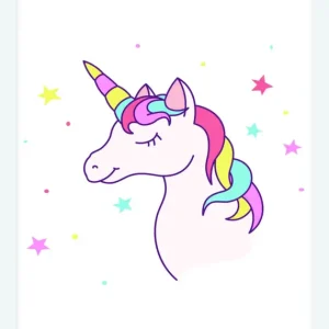 Unicorn White Canvasprint (30x40 cm) Prix Choc
