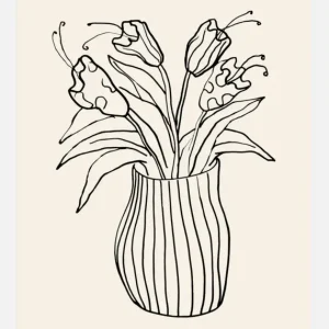 Achetez Aujourd’hui Vase Sketch Canvasprint (30x40 cm)