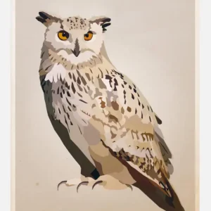 Authentique Eagle Owl Canvasprint (30x40 cm)