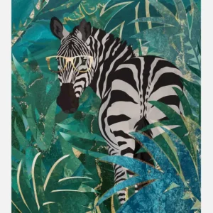 Zebra In The Jungle II Canvasprint (30x40 cm) Produit De Marque