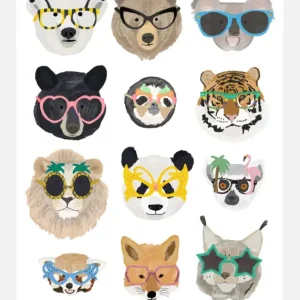 Big Cats In Glasses Print Canvasprint (30x40 cm) Meilleur Prix