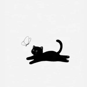 Acheter En Ligne Cute Black Cat II Canvasprint (30x40 cm)