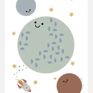 Top Vente Solar Earth Moon Canvasprint (30x40 cm)