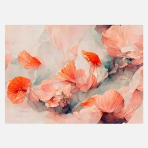 Wild Coral Flowers Canvasprint (30x40 cm) Petit Prix