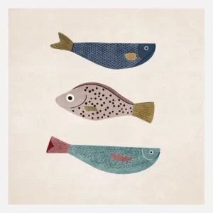 Affaire À Saisir Fish Trio Delight Canvasprint (30x30 cm)