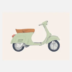 Vespa Print Canvasprint (30x40 cm) Meilleur Choix