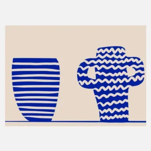 Blue Vases Canvasprint (30x40 cm) Retour Gratuit