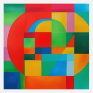 Vivid Geometric Dance Canvasprint (30x30 cm) Solde