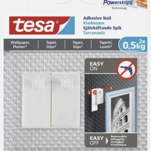 Tesa - Zelfklevende spijker voor alle soorten muren (max 2x0,5kg) Satisfait Ou Remboursé