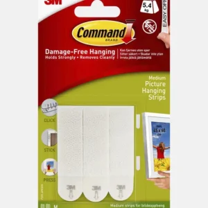 Produit De Marque 3M Lijstbevestiging wit met klittenband (20 mm) - 4-paar