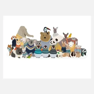 Big Group Of Friends In Jumpers Canvasprint (30x40 cm) Certifié